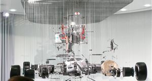 Fantastic Formula 1 Suspended Sculpture Revealed at MB World