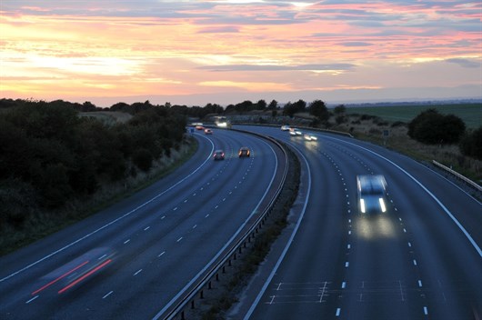 Motorway At Dusk