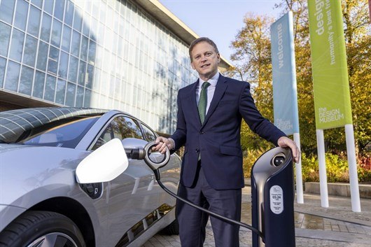 Transport Secretary Grant Shapps With New Electric Vehicle Charging Point