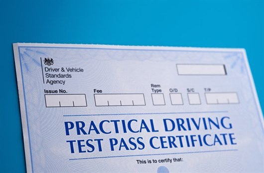 DVSA Driving Test Certificate