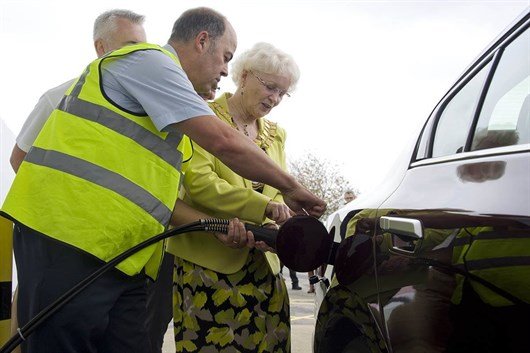 Swindon Mayor Cllr Teresa Page Refuelling