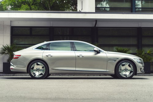 Genesis Electrified G80 Review: static side elevation