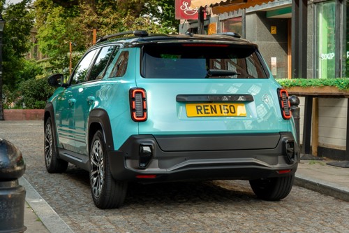 Renault 4 E-Tech Review: static rear three-quarter