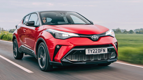 The Toyota C-HR in red - one of the best used cars for less than £15,000 in 2025
