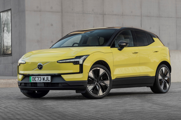 Best small luxury cars: Volvo EX30 in yellow