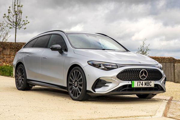 Mercedes Electric CLA Shooting Brake Review: static front three-quarter