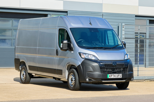 Peugeot E-Boxer static front three-quarter