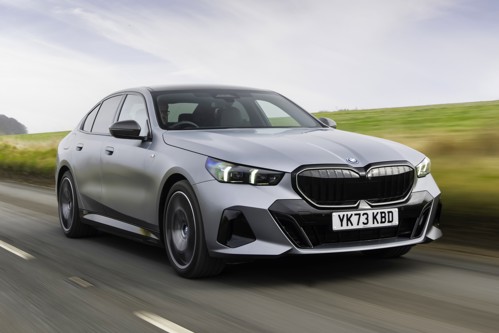BMW 5 Series Review: dynamic front three-quarters