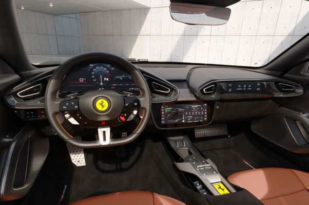 Ferrari 12Cilindri Spider Review: full-width left-hand drive dashboard