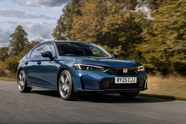 Honda Civic dynamic front three-quarter