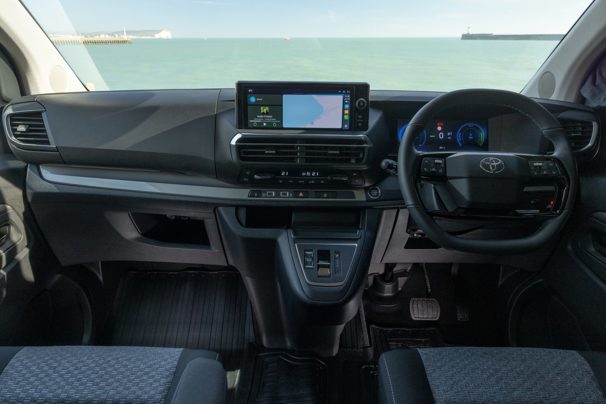 Toyota Proace Verso Electric Review: full-width dashboard viewed from the centre