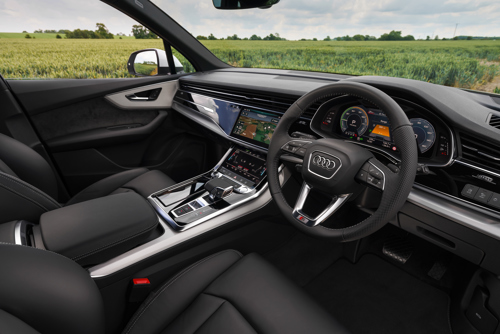 Audi Q7 Review: dashboard viewed from driver's door