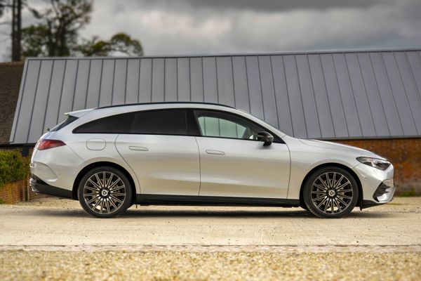Mercedes Electric CLA Shooting Brake Review: static side elevation