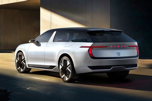 Skoda Vision O concept — static rear three-quarter