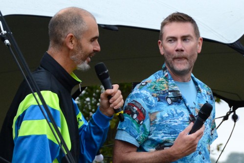 Famous flautists Jonny Smith and Richard Porter off of the Smith and Sniff podcast enterain the crowds at FOTU 2025