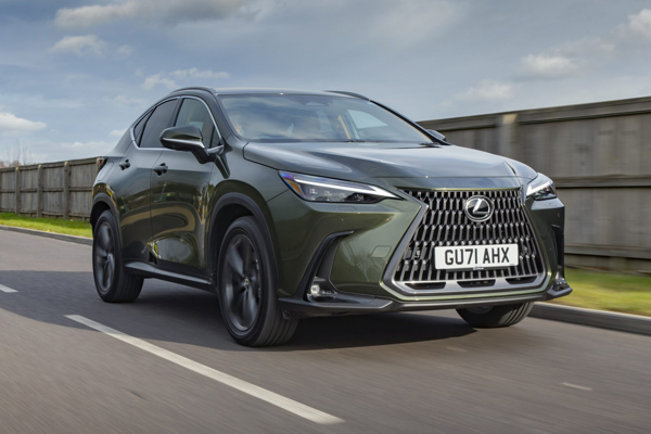 Lexus NX dynamic front three-quarter