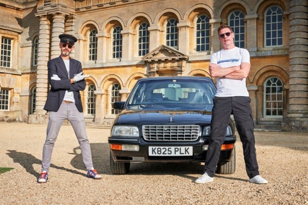 Jonny Smith and Richard Porter from Smith & Sniff at FOTU 2025 with their Eagle Quest limousine